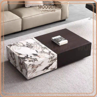 Woodland Light Luxury 6.5 Feet TV cabinet Marble Pattern/ 200cm Almari TV/ 6.5Kaki Kabinet TV/Rak tv
