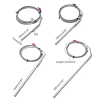 K Type Thermocouple Probe 50mm/100mm/150mm/200mm Stainless Steel Thermocouple 0-400℃ Temperature