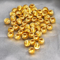 999 real gold beads 24k pure gold balls cat eye beads 3mm-12mm gold jewelry parts