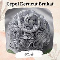 CEPOL KERUCUT BRUKAT CEPOL HIJAB SANGGUL JILBAB KERUCUT KRCT Silver