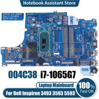 For Dell Inspiron 3493 3593 5593 Laptop Mainboard FDI55 LA-J081P 004C38 SRG0N i7-1065G7 Notebook Motherboard Tested