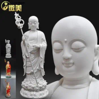 Multi Size put Ephraim Ksitigarbha Bodhisattva Ksitigarbha Buddha Dehua white porcelain ceramic decoration Po Sam
