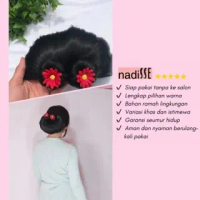 nadiSSE Sanggul Modern Bunga Delima Merona/ Konde Rambut/ Cepol Rambut Praktis/ Sanggul Bali