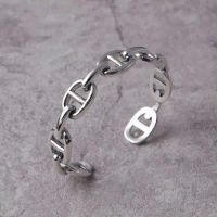 solid 925 sterling Silver men women mom gift cuff bracelet bangle A4790