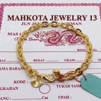 perhiasan gelang medan dewasa emas muda - free surat nota