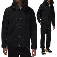 【NIKE 耐吉】Jordan Essentials Chicago 男款 黑色 水洗 襯衫 工裝 外套 FN4528-010