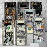Banknote Dollar Cash Money Phone Case Shell For Samsung Galaxy S24 S23 S22 Ultra S21 Plus S20 FE S10 S10E S9 S8 + Cover Capa Fun