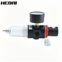 HEBAI Afr-2000 1/4 Pneumatic Filters AFR2000 Pneumat Filter For Air Compressor Moisture Separator Pressure Regulator Oil Water