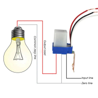 สวิตช์เซ็นเซอร์ไฟเปิด/ปิดอัตโนมัติ, สวิตช์โฟโตสวิตช์, DC 12V 24V AC 110V 220V 50-60Hz, [CU]