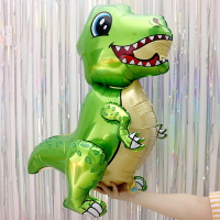 3D走路站立恐龍造型鋁膜氣球立體霸王龍主題兒童生日場景布置裝飾