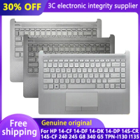New US/SP Keyboard for HP 14-CF 14-DF 14-DK 14-DP 14S-CR 14S-CF 240 245 G8 340 G5 TPN-I130 I135 Laptop Palmrest Upper Top Case