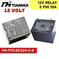 Relay Rilay Tianhui 5 PIN 5P Kaki 12V 12 Volt TH-T73-DC12V-C-S 15A 125V 10A 250V Pemutus Arus Mobil 