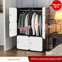 Tủ quần áo VÁCH ĐEN, CỬA GỖ XÁM - Thiết kế độc đáo, sang trọng - H2 Store.