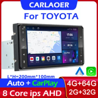 2 din android 11 Universal Car Multimedia Radio Player CarPlay 2Din Stereo For Toyota VIOS CROWN CAMRY HIACE PREVIA COROLLA