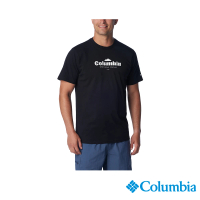 【Columbia 哥倫比亞】男款-CSCLOGO短袖上衣-黑色(UAO13630BK/IS)
