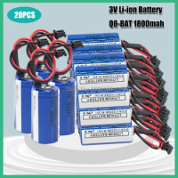 20PCS Q6BAT 3V 1800mAh PLC Battery CR17335SE-R CNC Lithium Li-ion Batteries For CNC System Servo For Mitsubishi
