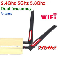 Dual frequency 2.4G 5G 5.8G WIFI antenna 10db 8Db FOR WiFi swept jammer wireless network card router Bluetooth Antenne 2.4Ghz