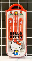 【震撼精品百貨】Hello Kitty 凱蒂貓 三麗鷗 KITTY日本盒裝餐具組-紅坐*31879 震撼日式精品百貨