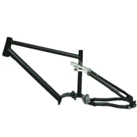 matt black titanium suspension bike frame with G510 BAFANG bridge