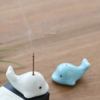Dolphin Incense Burner Cute Creative Ceramic Animal Incense Holder Home Simple Agarwood Incense Stick