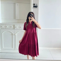 K26.Outlet - Midi Dress Merah Dress Wanita Code: 8639