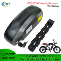 fatbike electric bike battery 36V 48V 52V 31.5Ah 25Ah 21Ah 20Ah Tank ebike Battery high capacity 16850 21700 Cell free shipping