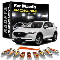 BADEYA Canbus For Mazda CX-3 CX-5 CX-7 CX-8 CX-9 CX3 CX5 CX7 CX8 CX9 LED Interior Dome Map License Plate Light Kit Accessories