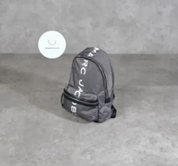 Marc Jacobs Text Classic White Backpack in Grey & Black Black