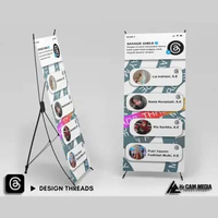 Cetak X Banner Sidang Banner Wisuda Tema Netflix, X Banner Wisuda Tema Threads, X Banner Wisuda Tema