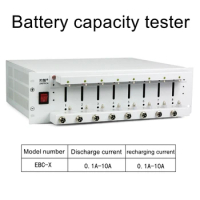 EBC-X 8-channel battery sub-capacitor ternary iron-lithium 18650 battery capacity tester 10A cycle