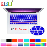 HRH German Language German Fonts Silicone EU UK Keyboard Cover Skin Sticker Protector For Macbook Air 11" 11.6 Inch A1465/A1370