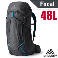 【GREGORY】新款 FOCAL 48L 專業健行登山背包.適自助旅行.出國打工/141328 臭氧黑