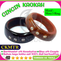 1 Buah CINCIN KAOKAH BULAT Asli Mata Motif Mata TIGA Ring - Cincin Kaokah Santri - Cincin Kokka COD