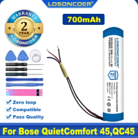 100% Original LOSONCOER 700mAh Battery For Bose QuietComfort 45,QC45 Headset Battery Batteries +Free tools