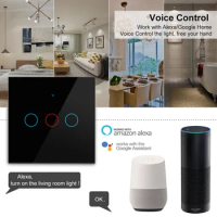 AXUS Wall Switches Tuya Smart Life Home House WiFi Wireless Remote Touch Sensor Control 86 Wifi Smart Switch Alexa Google Home