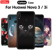 EiiMoo Nova 3i Case For Huawei Nova3i Cover Soft Silicone Back Coque For Huawei Nova 3i Phone Case For Huawei Nova 3 i TPU Cover