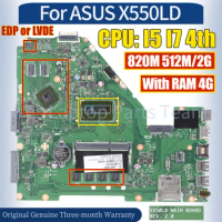REV.2.0 For ASUS X550LD Laptop Mainboard SR170 I5-4200U N15V-GM-S-A2 820M 512M RAM 4G 100％ Tested Notebook Motherboard