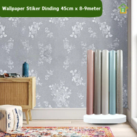 Wallpaper Dinding Stiker Polos Motif Embos Terbaru Ukuran L 45cm x P 8-9meter Bahan PVC Kertas | Wal