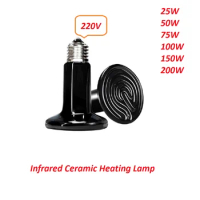 Pet Reptile Far Infrared Ceramic Heating Lamp 110V 220V Heat Emitter Light Bulb 25W 50W 75W 100W 150W 200W