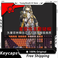 Custom Arknights Magallan Keycaps Mechanical keyboard kit Keycap Kawaii Light Transmission PBT Keycap Set PC Gamer Accessories