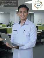 BATIK SOLO ORI Seragam PNS Kemeja PDH Pria Putih Kerah Hitam Bahan Drill Premium Nyaman Dipakai Seha