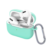 【General】AirPods Pro 2 保護套 保護殼 無線藍牙耳機充電矽膠收納盒 - 冰綠(附掛勾)