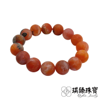 【琪臻珠寶】天然保山南紅鐵皮包漿開運招財手珠(14-14.5mm圓珠_圓珠無拋光_隨機出貨_母親節禮物)