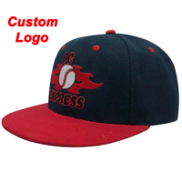 Custom Baseball Cap DHL Fast Shipment Football Tennis Hip-Hop Flat Bill Brim Red Blue Two Tone Journ