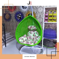 ZS - Ayunan Gantung Rotan Sintetis Tanpa Tiang Hijau