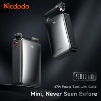 【麥多多 Mcdodo】MC-433 超迷你 20000mAh 67W 急速 3孔 2C1A 行動電源(3.85V/77Wh 可充筆電 自帶100W線)