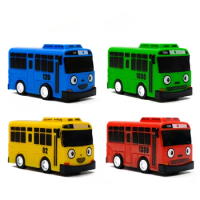 1pc Random Color Cartoon Mini TAYO Bus Taxi Back Children Educational Toys Bus Korean Anime Model Buses Kids Birthday Gifts