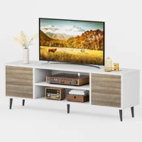 Stand For 65 Inch TV, Modern Entertainment Center With Storage And Open Shees, TV Console Table Media Cabinet