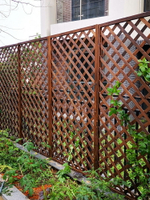 大型籬笆柵欄網格柵欄壁掛隔斷花架木質圍欄護欄爬藤花架防腐碳化