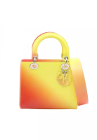 Christian Dior Pre-Loved Christian Dior LADY DIOR lady dior Handbag leather yellow Red brown 2WAY